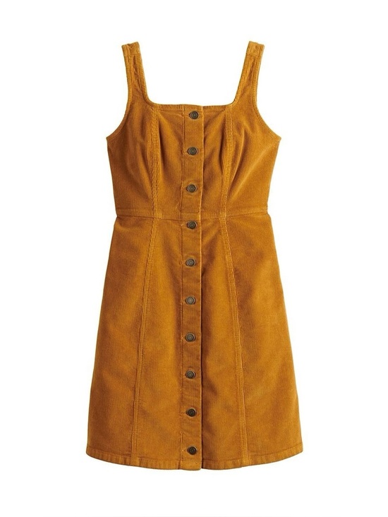 SO Dresses & Skirts - SO Button Down Corduroy Pinafore Dress Size Large Academia Cottagecore Retro